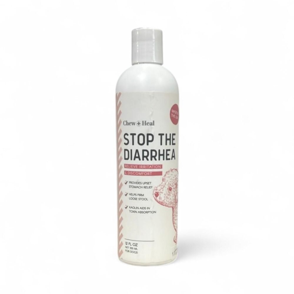 Soothe your dog’s digestive discomfort with Chew + Heal Stop The Diarrhea. Formulated with kaolin, it helps firm loose stools and provides fast stomach relief.