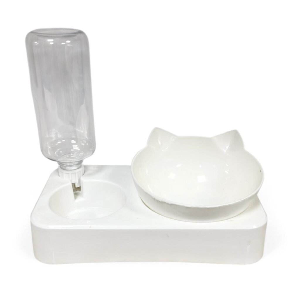 Automatic Cat Feeder with Water Dispenser – 2-in-1 Food Bowl and Drinking System