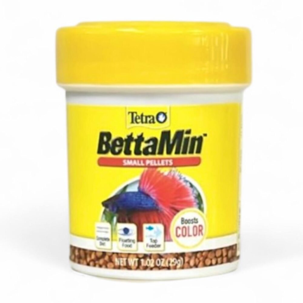 Tetra BettaMin Small Pellets – Floating Food for Betta Fish (1.02 oz / 29 g)