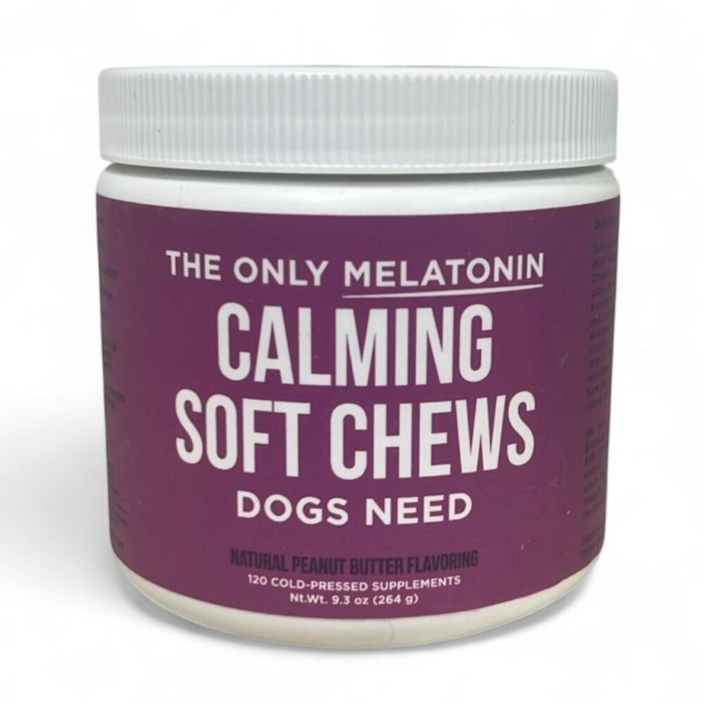 Calming Soft Chews with Melatonin – Natural Peanut Butter Flavor (120 Chews)