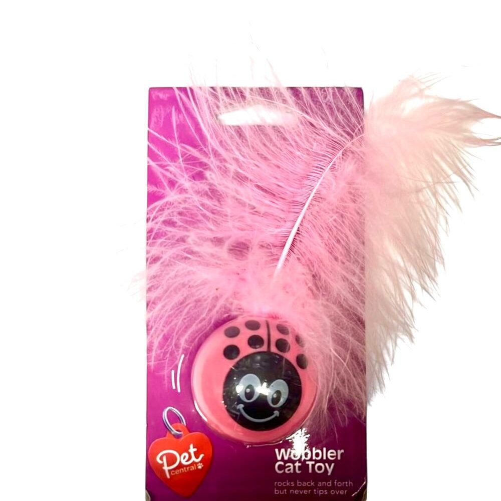 Pet Central Wobbler Cat Toy with Feather – Interactive Play