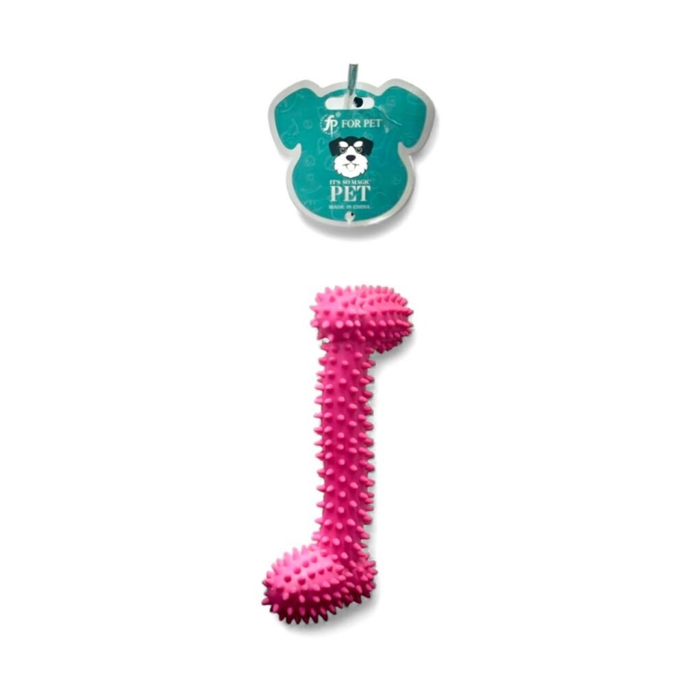 FP For Pet Chew Toy – Durable Pink Bone with Massage Spikes