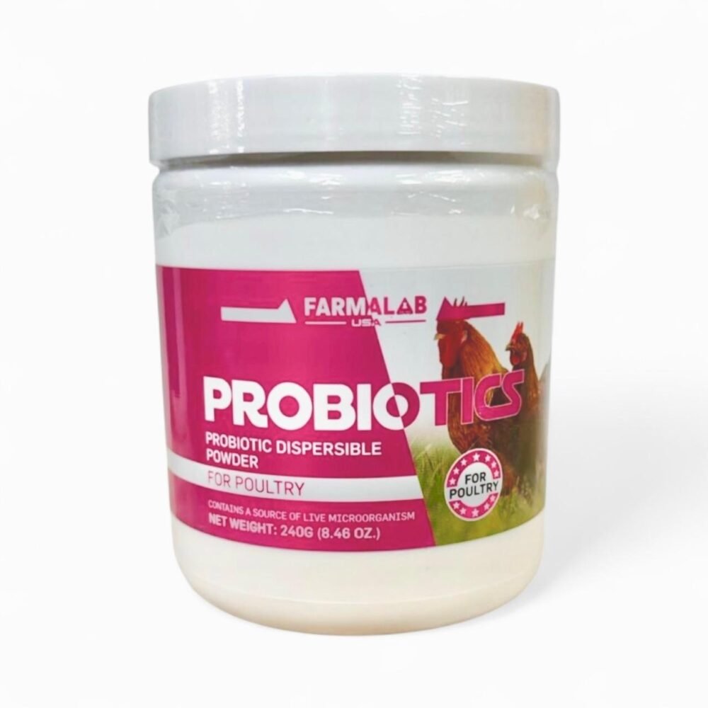Farmalab USA Probiotics for Poultry – Probiotic Dispersible Powder (240 g / 8.46 oz)