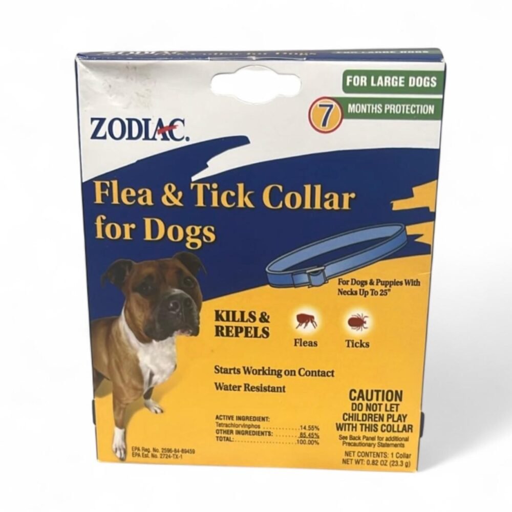 Zodiac Flea & Tick Collar for Large Dogs – 7 Months Protection, Water Resistant