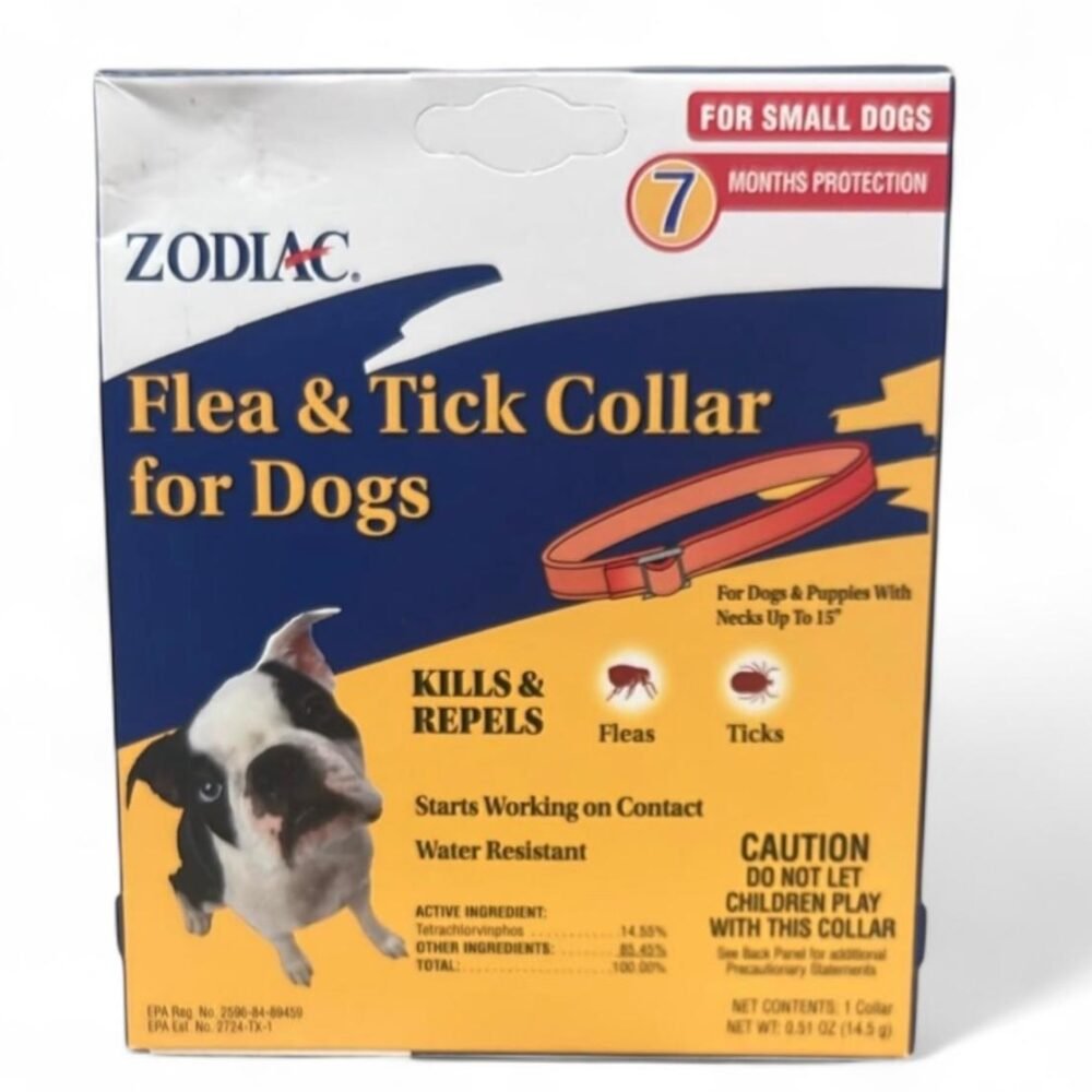 Zodiac Flea & Tick Collar for Small Dogs – 7 Months Protection, Water Resistant