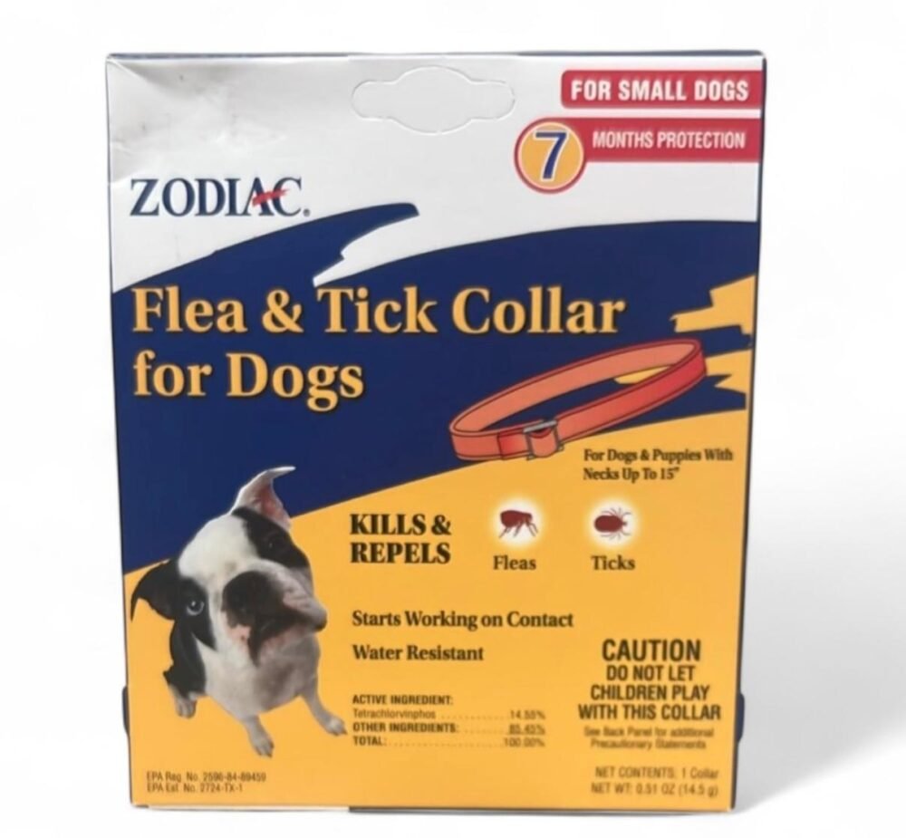 Zodiac Flea & Tick Collar for Small Dogs – 7 Months Protection, Water Resistant